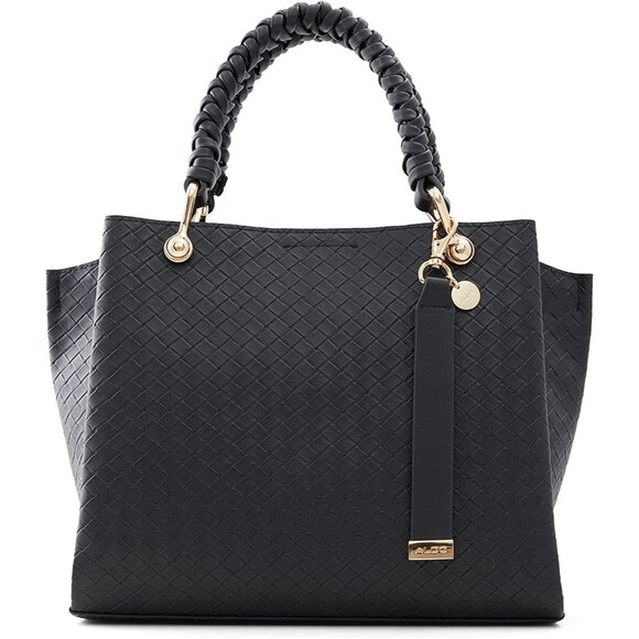 Gloadithh Medium Black Tote Bag with Leather Lining - Perfect Everyday Handbag - Picture 1 of 6